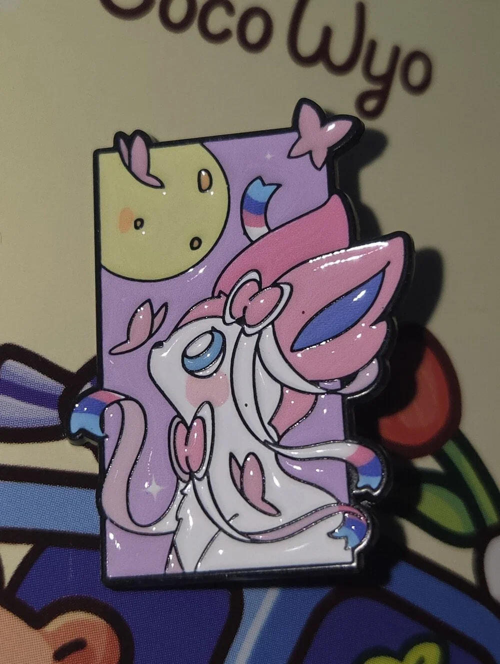 Pokemon Sylveon Enamel Pin - Pink, Purple & Blue Accent
